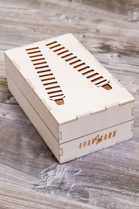 Šle Y s koženým středem a dvojitým zapínáním na klipy - 35 mm - v dřevěné dárkové krabičce 875-2305