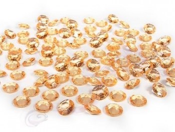 Briliantové kamínky zlaté, 100 ks