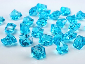 Krystalové kamínky tyrkysová, 50 ks