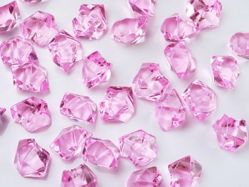 Krystalové kamínky růžová, 50 ks