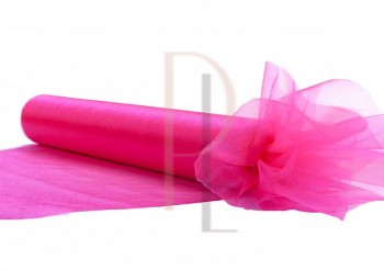 Organza sněžná růžová, šířka 36 cm, návin 9 m