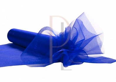 Organza sněžná, (tm). MODRÁ, šířka 36 cm, návin 10 m 731191471