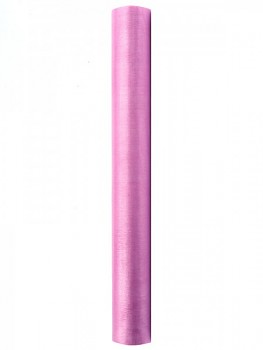 Organza hladká růžová 36cm/9m