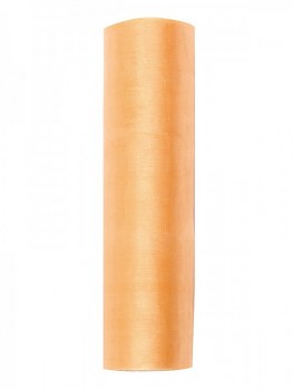 Organza hladká lososová, 16cm/9m
