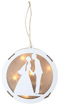 Závěsná svítící dekorace novomanželé  731261067