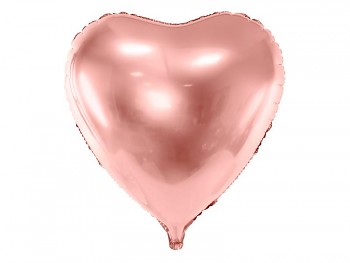 Foliový balónek srdce, růžové zlato 72cm 731276813