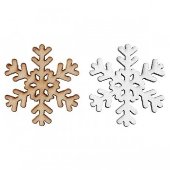 Vánoční konfety sněhové vločky dřevěné, 12ks 731288009