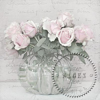 Ubrousky Sagen Vase bílé růže, 20 ks 731301096