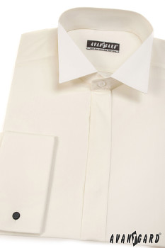 Pánská košile FRAKOVKA s krytou légou a dvojitými manžetami na manžetové knoflíčky 671-2