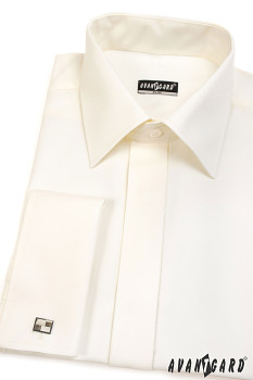 Pánská košile SLIM s krytou légou a dvojitými manžetami na manžetové knoflíčky 160-2