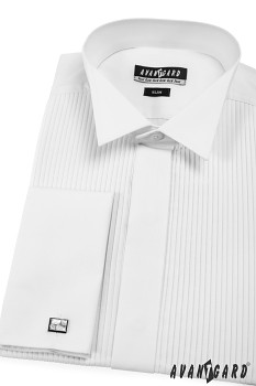 Pánská košile FRAKOVKA SLIM s dvojitými manžetami na manžetové knoflíčky 123-1
