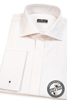 Pánská košile SLIM s krytou légou a dvojitými manžetami na manžetové knoflíčky 110-206