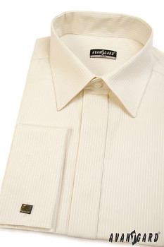 Pánská košile SLIM s krytou légou a dvojitými manžetami na manžetové knoflíčky 514-1103