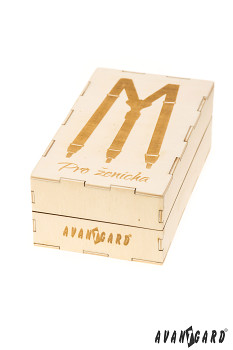 Dřevěná dárková krabička na šle Pro ženicha 921-3720