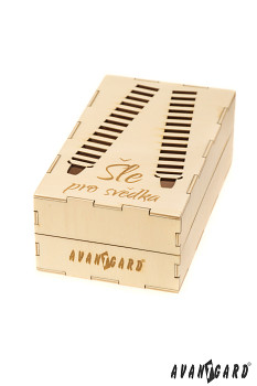Dřevěná dárková krabička na šle Pro svědka 921-3717