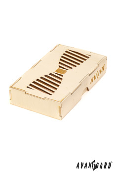 Dřevěná dárková krabička na motýlek 925-3730