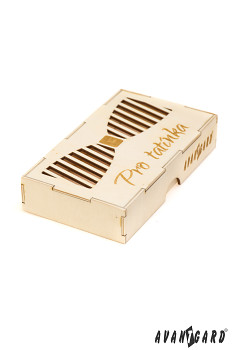 Dřevěná dárková krabička na motýlek Pro tatínka 925-3718