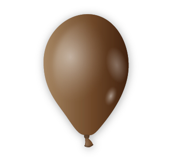 Děkorační balónek hnědý
