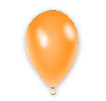 Metalický balónek oranžový