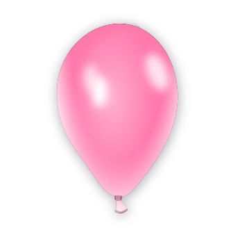 Metalický balónek růžový