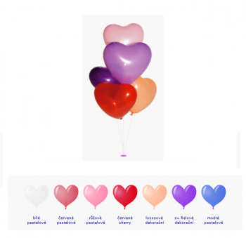 Balónek srdce fialový dekorační