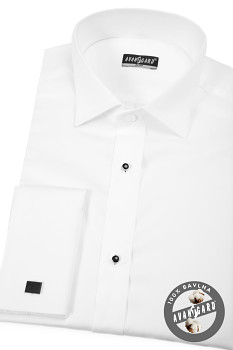 Pánská košile FRAKOVKA SLIM s légou s knoflíčky, dvojité manžety na manžetové knoflíčky 175-1