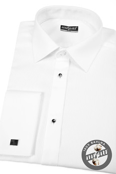 Pánská košile SLIM s propínací légou s knoflíčky, piké, dvojité manžety na manž. knoflíčky 176-1