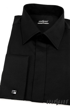 Pánská košile SLIM s krytou légou a dvojitými manžetami na manžetové knoflíčky 160-23