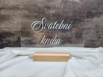 Plexi cedulka "Svatební kniha"