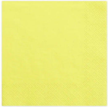 Ubrousky jednobarevné žluté, 20 ks 731350179