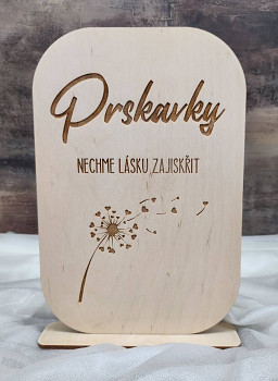 Dřevěná cedulka "Prskavky"