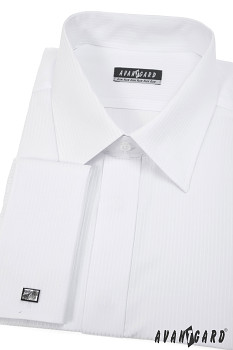 Pánská košile KLASIK s krytou légou a dvojitými manžetami na manžetové knoflíčky 516-111