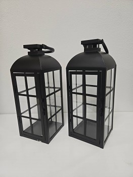 Černá lucerna 33 cm