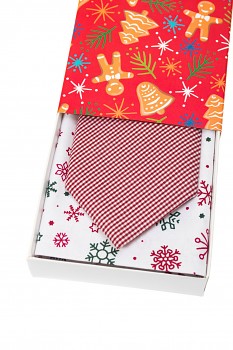 Vánoční dárkový set - Kravata LUX s kapesníčkem v papírové krabičce 919-5022