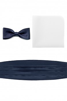 Smokingový pás s motýlkem a kapesníčkem 853-9012