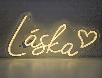 LED neonový nápis Láska
