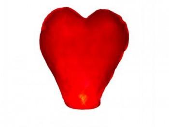Lampión srdce červené