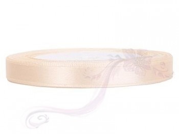 Saténová stuha světlá ivory, 6mm/25m