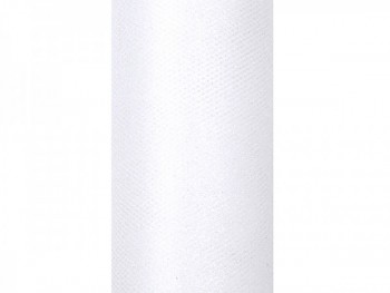 Tyl s lurexem bílý, 15cm/9m