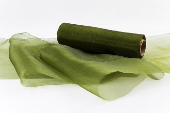 Organza hladká zelená, 16cm/9m