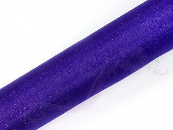 Organza třpytivá, krystalická fialová, šířka 16 cm, návin 9 m