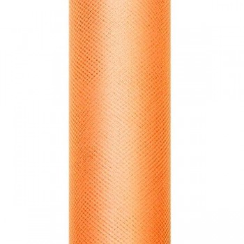 Tyl v roli, oranžový, šířka 30 cm, návin 9 m