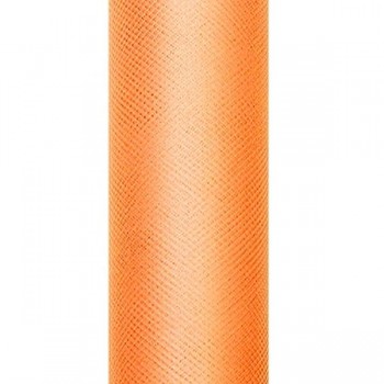 Tyl na špulce, oranžový 50cm/9m