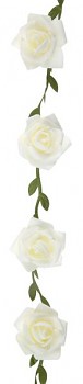 Girlanda s růžemi bílá 120 cm 731251787