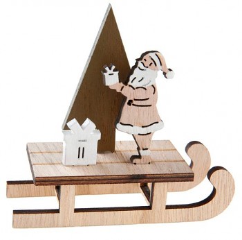  Santa na saních, stojánek na ubrousky 12 x 4 x 12 cm 731234839