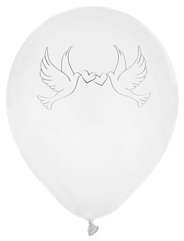 Latexové balónky s holubicemi 8 ks, 23 cm 731251798